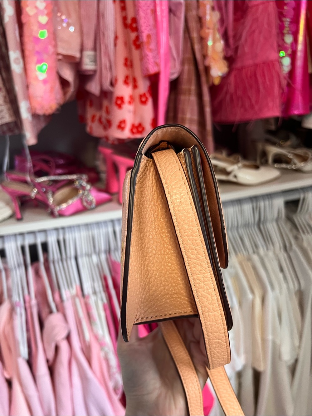 Coach Floral Pebbled Leather Crossbody - Picture 4 of 6
